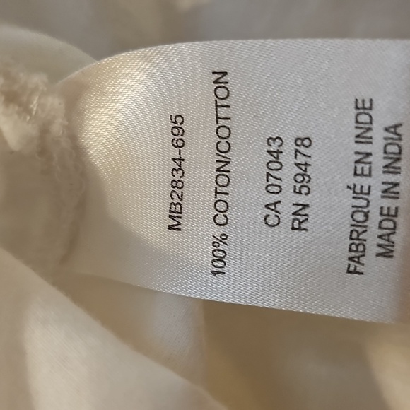 Artisan Ny White Tunic with Blue Embroidery - Picture 6 of 6